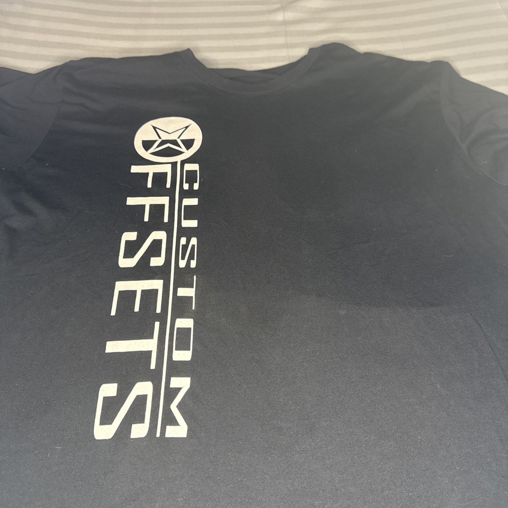 Custom Offsets Logo T-Shirt Black Size XXL Wheels Trucks Automotive